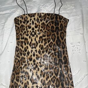 Leopard Sequence Dress